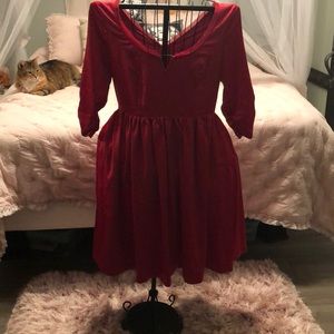 Red Outlander themed dress